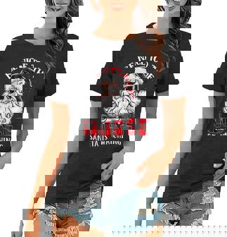 Be Nice To The Nurse Santa Is Watching Funny Christmas Women T-shirt - Thegiftio