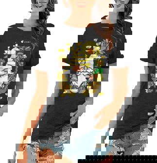 Bee Sunflower Gnome Hippie Peace Sign Gardening Gnomies Women T-shirt | Mazezy