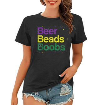 Beers Beads Boobs Funny Mardi Gras 2023 New Orleans Carnival Women T-shirt - Thegiftio UK