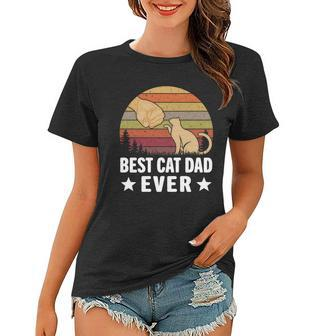 Best Cat Dad Ever Funny Cute Retro Women T-shirt - Monsterry AU