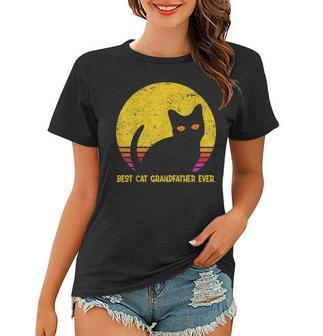 Best Cat Grandfather Ever Fathers Day Christmas Gift Vintage Women T-shirt - Seseable