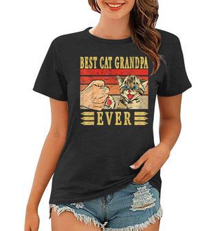 Best Cat Grandpa Ever Katzen Opa Vatertag Geburtstag Katze Frauen Tshirt - Seseable