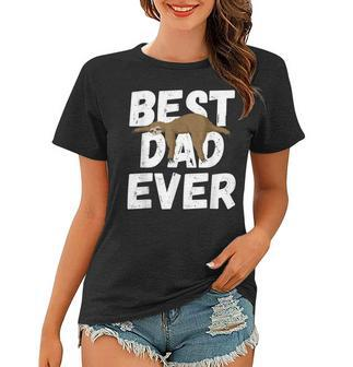Best Dad Ever Sleeping Sloth Lazy Father Funny Fathers Day Gift For Mens Women T-shirt | Mazezy