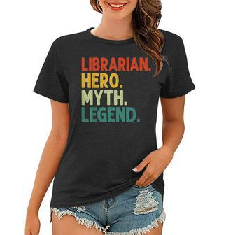 Bibliothekar Held Mythos Legende Retro-Bibliothekar Frauen Tshirt - Seseable