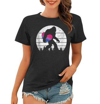 Bisexual Heart Bigfoot Lgbt-Q Pride Flag Rainbow Men Women Women T-shirt | Mazezy