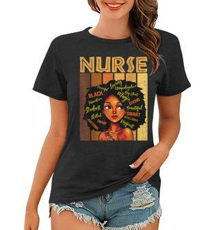 Black History Month Nurse Afro African American Nursing Women T-shirt - Seseable