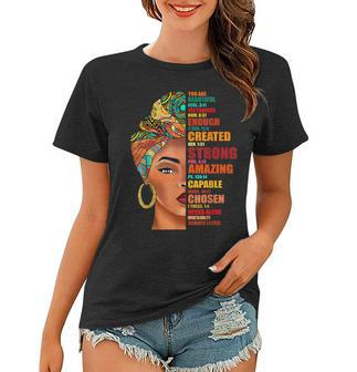 Black Queen Lady Curly Natural Afro African American Ladies V5 Women T-shirt - Thegiftio UK