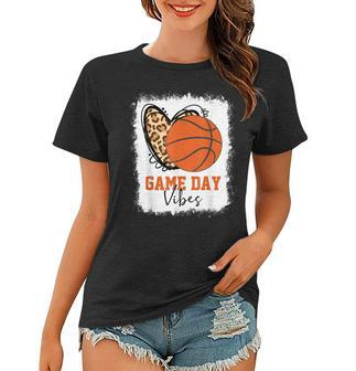 Bleached Game Day Vibes Basketball Fan Mom Grandma Auntie Women T-shirt - Thegiftio UK