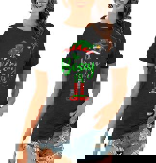 Bossy Elf Matching Family Group Funny Christmas Party Pajama Women T-shirt - Thegiftio