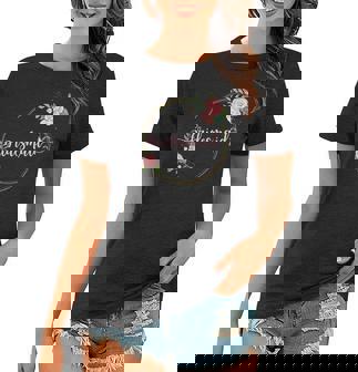 Bridesmaid Bride Floral Vintage Boho Getting Ready Outfit Women T-shirt | Mazezy