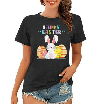 Bunny Pastel Spring Hunt Eggs Rabbit Happy Easter Day Outfit Women T-shirt - Seseable