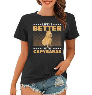 Capybara Capy Mama Capybara Liebhaber Wasserschwein Frauen Tshirt - Seseable