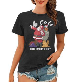 Cats For Everybody Weihnachtskatze Lustiges Weihnachtsmann Frauen Tshirt - Seseable