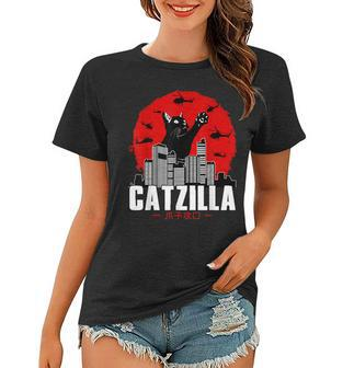 Catzilla Cute Cat Stuff For Cat Lover Cat Mom Cat Dad Women T-shirt - Thegiftio UK