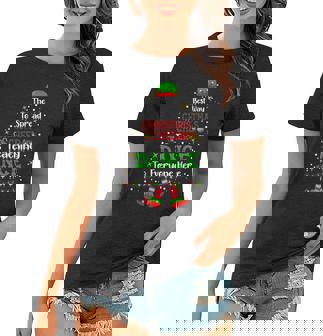 Christmas Cheer Is Teaching Dance Santa Elf Teacher Group Women T-shirt - Thegiftio