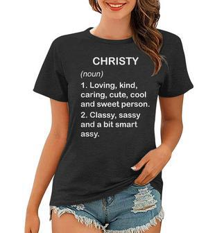 Christy Definition Personalized Custom Name Loving Kind Women T-shirt - Seseable