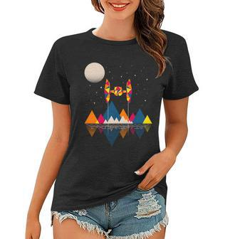 Cool Geometric Scifi Wilderness Women T-shirt - Monsterry