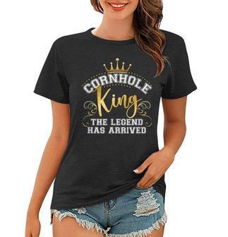 Cornhole King Legend Has Arrived Vintage Frauen Tshirt - Seseable