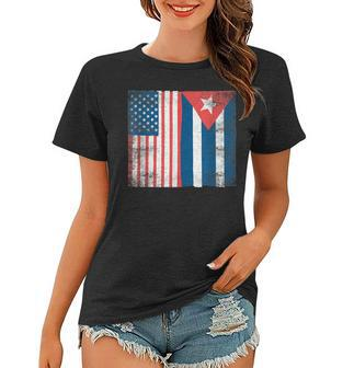 Cuban Flag Cuba American Us Pride Roots Men Women Gift Women T-shirt - Seseable