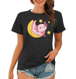 Cute Axolotl Happy Pi Day Fish Lizard 314159 Mathematic Women T-shirt - Seseable