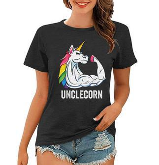 Cute Unicorn Uncle Girl Birthday Party Apparel Unclecorn Gift For Mens Women T-shirt | Mazezy