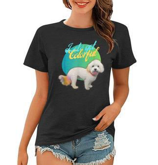 Cute Westiepoo | Let’S Get Colorful | Rainbow | Dog Lover Women T-shirt - Thegiftio UK