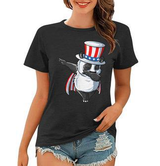 Dabbing Uncle Sam Panda | Dab Dance 4Th Of July Women T-shirt | Mazezy