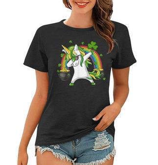 Dabbing Unicorn Rainbow Happy St Patricks Day Irish Boys Women T-shirt - Thegiftio UK