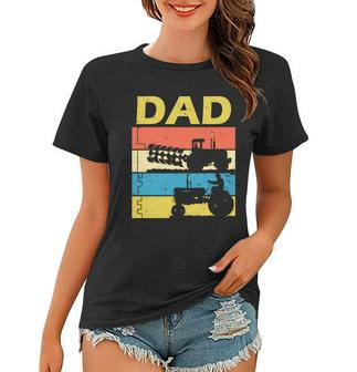 Dad Life Tractor Farmer Retro Tractor Women T-shirt - Monsterry