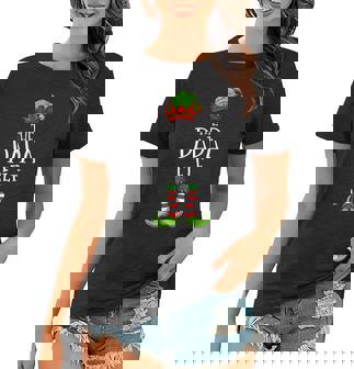 Dada Elf Matching Family Group Christmas Party Pajama Women T-shirt - Thegiftio