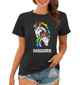 Dadacorn Einhorn Papa Dadunicorn Vatertag Geburtstag Geschenk Frauen Tshirt - Seseable