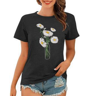 Daisies Chamomile Marguerites Bouquet Retro Daisy Flowers Women T-shirt - Seseable