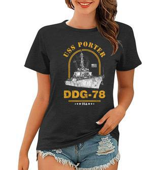 Ddg78 Uss Porter Women T-shirt | Mazezy