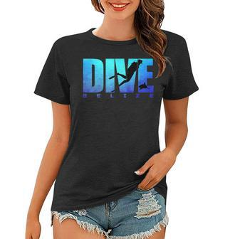 Dive Belize Scuba Diver Shark Diving Snorkeling Caribbean Women T-shirt - Thegiftio UK