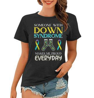 Down Syndrome Socks Awareness Day 2021 Parents Dad Mom Gift Women T-shirt - Seseable