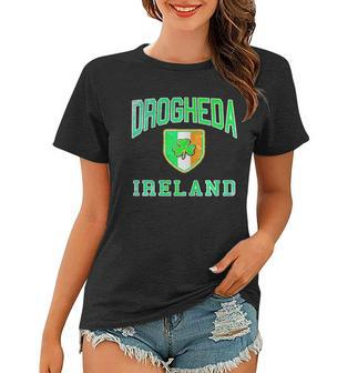 Drogheda Ireland Distressed Irish Pride Blac Women T-shirt - Thegiftio UK