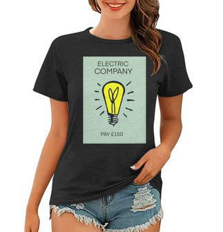 Electric Company Monopoly Women T-shirt | Mazezy