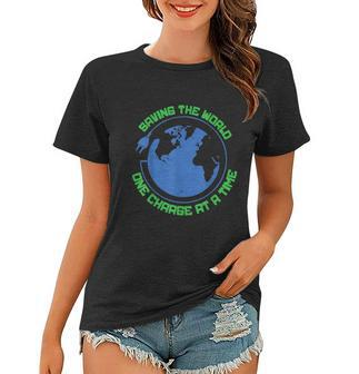 Electric Mobility Car Driver Environmental Protection World Women T-shirt - Monsterry DE