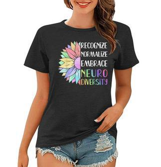Embrace Neurodiversity - Rainbow Sunflower Adhd Autism Women T-shirt | Mazezy