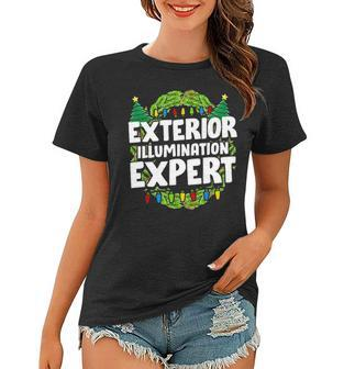 Exterior Ilumination Expert Funny Christmas Lights Engineer Women T-shirt - Seseable