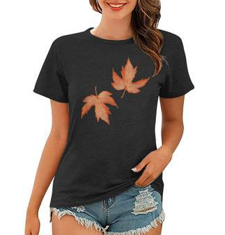 Falling Leaves - Autumn Maple Leaf Women T-shirt - Thegiftio UK