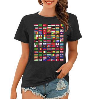 Flaggen Der Welt Spruch Geschenk Reisen Weltreise Geschenkid Frauen Tshirt - Seseable