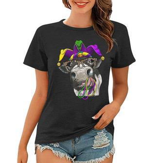 Funny Cow Heifer Mardi Gras Carnival Farm Animal Women T-shirt - Thegiftio UK