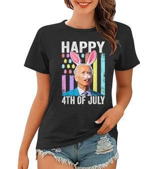 Funny Joe Biden Happy Christmas Confused Easter Biden Bunny Women T-shirt | Mazezy