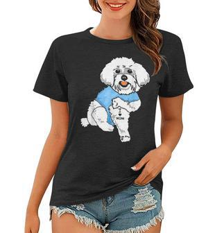 Funny Maltese Dog I Love Mom Tattoo Maltese Lover Gift Women T-shirt - Seseable
