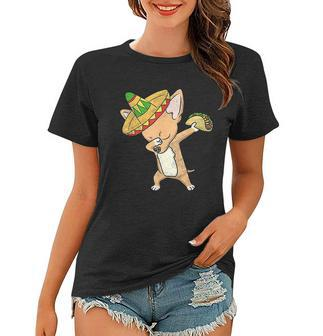 Funny Mexican Chihuahua Dog Taco Dabbing Women T-shirt - Thegiftio UK