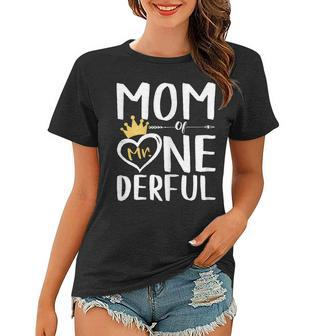 Funny Mom Of Mr Onederful 1St Birthday Boy Matching Gift For Womens Women T-shirt | Mazezy