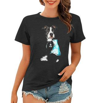 Funny Pit Bull Dog I Love Mom Tattoo Pit Bull Lover Gift Women T-shirt - Seseable