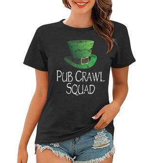 Funny Pub Crawl Squad St Patricks Day Drinking Men Women Women T-shirt | Mazezy