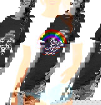 Funny Retro Vintage Free Mom Hugs Rainbow Lgbtq Pride Women T-shirt - Monsterry